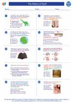 Earth Science - High School - Worksheet: The History of Earth