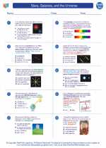 Earth Science - High School - Worksheet: Stars, Galaxies, and the Universe