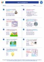 Earth Science - High School - Worksheet: Lab investigations