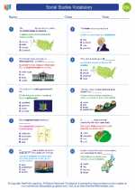 ESL-Spanish - Grades 3-5 - Worksheet: Social Studies Vocabulary