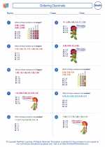 Mathematics - Fifth Grade - Worksheet: Ordering Decimals