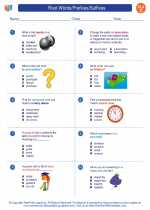 English Language Arts - Third Grade - Worksheet: Root Words/Prefixes/Suffixes
