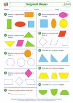Mathematics - Third Grade - Worksheet: Congruent Shapes