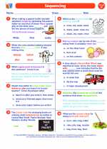 English Language Arts - Sixth Grade - Worksheet: Sequencing