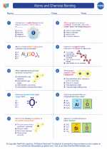 Chemistry - High School - Worksheet: Atoms and Chemical Bonding