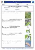 Science - Sixth Grade - Vocabulary: Our impact on earth
