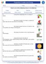 Science - Fifth Grade - Vocabulary: Properties of matter and Energy
