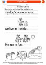 English Language Arts - Kindergarten - Worksheet: Capital Letters