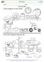 Mathematics - Kindergarten - Worksheet: On & Off