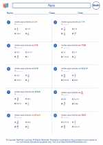 Mathematics - Fifth Grade - Worksheet: Ratio