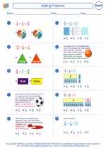 Mathematics - Sixth Grade - Worksheet: Adding Fractions