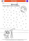 Science - Kindergarten - Worksheet: Moon & Stars