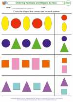 Mathematics - Kindergarten - Worksheet: Ordering Numbers and Objects by Size
