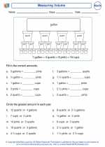 Mathematics - Fifth Grade - Worksheet: Measuring Volume