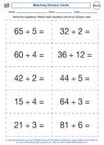 Mathematics - Fifth Grade - Activity Lesson: Matching Division Cards