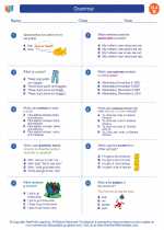 English Language Arts - Second Grade - Worksheet: Grammar