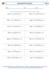 Mathematics - Sixth Grade - Worksheet: Expoential functions