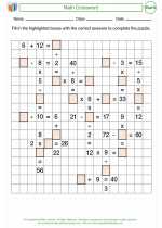 Mathematics - Fourth Grade - Activity Lesson: Math Crossword