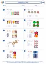 Mathematics - First Grade - Worksheet: Subtraction Facts