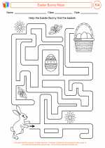 Social Studies - First Grade - Worksheet: Easter Bunny Maze