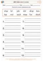 English Language Arts - Second Grade - Worksheet: ABC Order (short ŏ words)