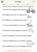 English Language Arts - Third Grade - Worksheet: Root Words