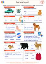 English Language Arts - Third Grade - Worksheet: Daily Spiral Review 3
