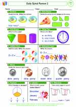 Mathematics - First Grade - Worksheet: Daily Spiral Review 2, Grade 1