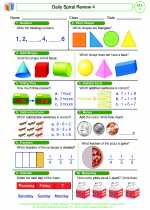 Mathematics - First Grade - Worksheet: Daily Spiral Review 4, Grade 1