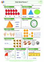 Mathematics - First Grade - Worksheet: Daily Spiral Review 7, Grade 1