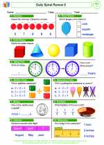 Mathematics - First Grade - Worksheet: Daily Spiral Review 9, Grade 1