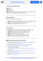 Science - Third Grade - Lesson plan: How do plants grow? - Bundle