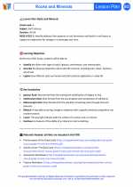 Science - Fourth Grade - Lesson plan: Rocks and Minerals - Bundle