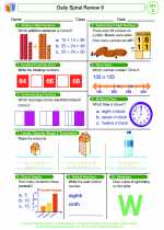 Mathematics - Second Grade - Worksheet: Daily Spiral Review 9, Grade 2