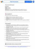 Science - Sixth Grade - Lesson plan: Plant Processes - Bundle