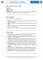 Science - Third Grade - Lesson plan: Did You Know... - Bundle
