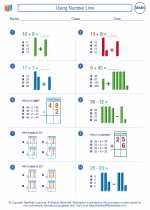 Mathematics - First Grade - Worksheet: Using Number Line