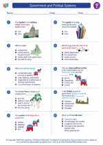 Social Studies - Third Grade - Worksheet: Government and Political Systems