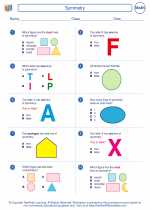 Mathematics - Third Grade - Worksheet: Symmetry