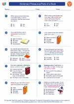 English Language Arts - Third Grade - Worksheet: Dictionary/Thesaurus/Parts of a Book